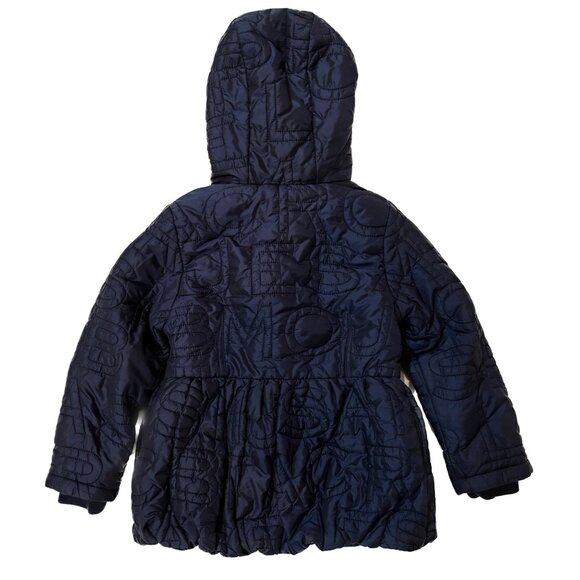 Marc Jacobs Girls 3T-5T Winter Jacket Quilted Navy Hooded - Picture 2 of 3